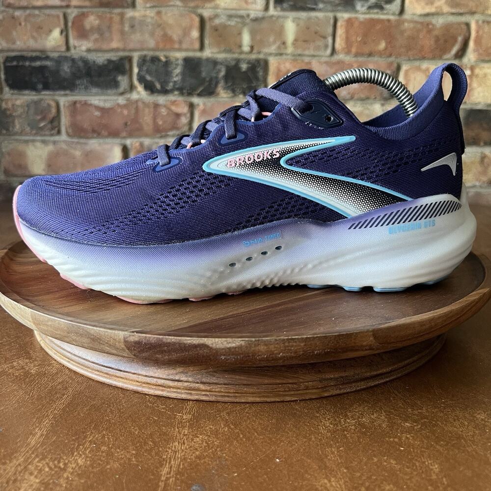Brooks Glycerin GTS 22 Supportive Blue Road Running Shoes Sneakers Women's 10